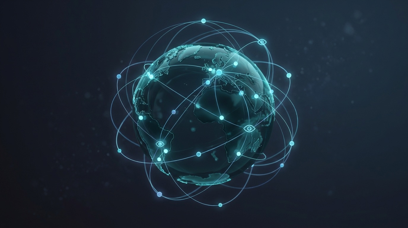 A world map representing global ophthalmology events